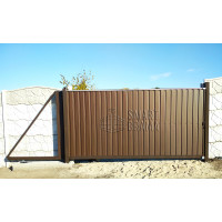 Каркас відкатних воріт Економ до 400 кг (під профнастил, штахетник)